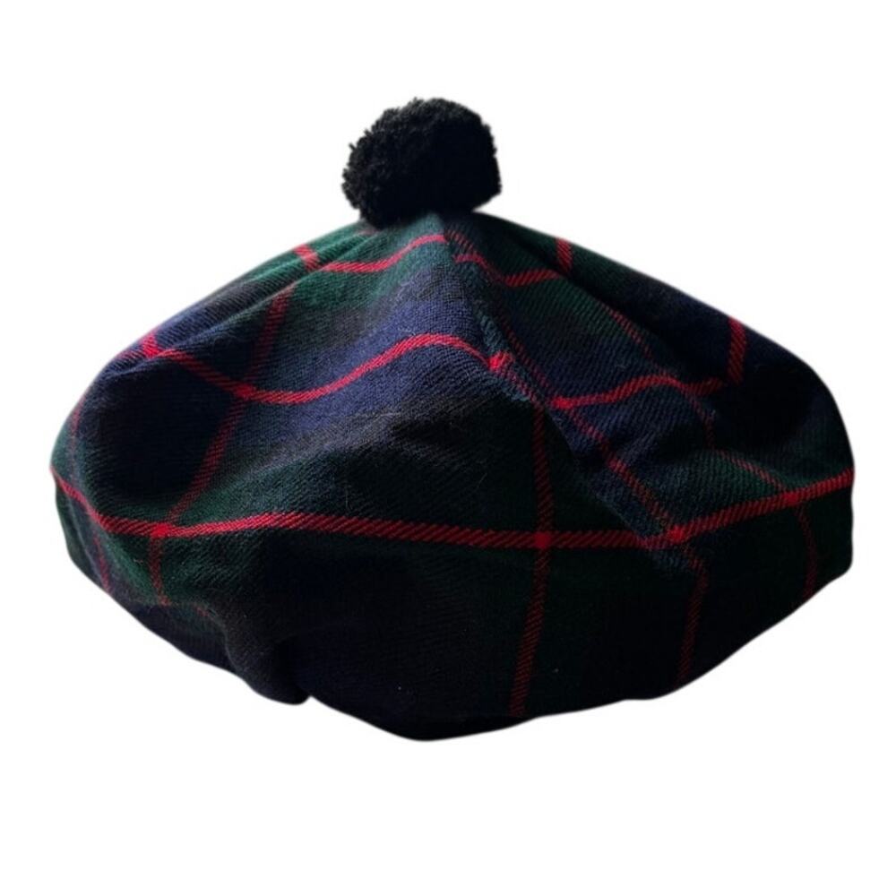 Vintage-Inspired Scottish Tartan Plaid Tam O’Shanter Hat | Golf | Scotland